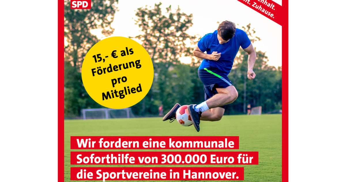 300.000 Euro Soforthilfe für Sportvereine in Hannover SPD Hannover